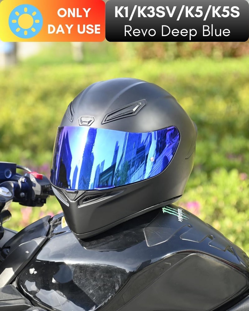 Logto Motorcycle Helmet Visor for K1 K3SV K5 K5-S Visor Helmet Visor Replacement Uv Protection Anti-Scratch, Universal - Image 3